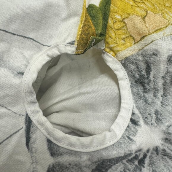 Williams Sonoma Limone 100% Cotton Table Cloth Lemons Italy With Umbrella Hole - Picture 12 of 13